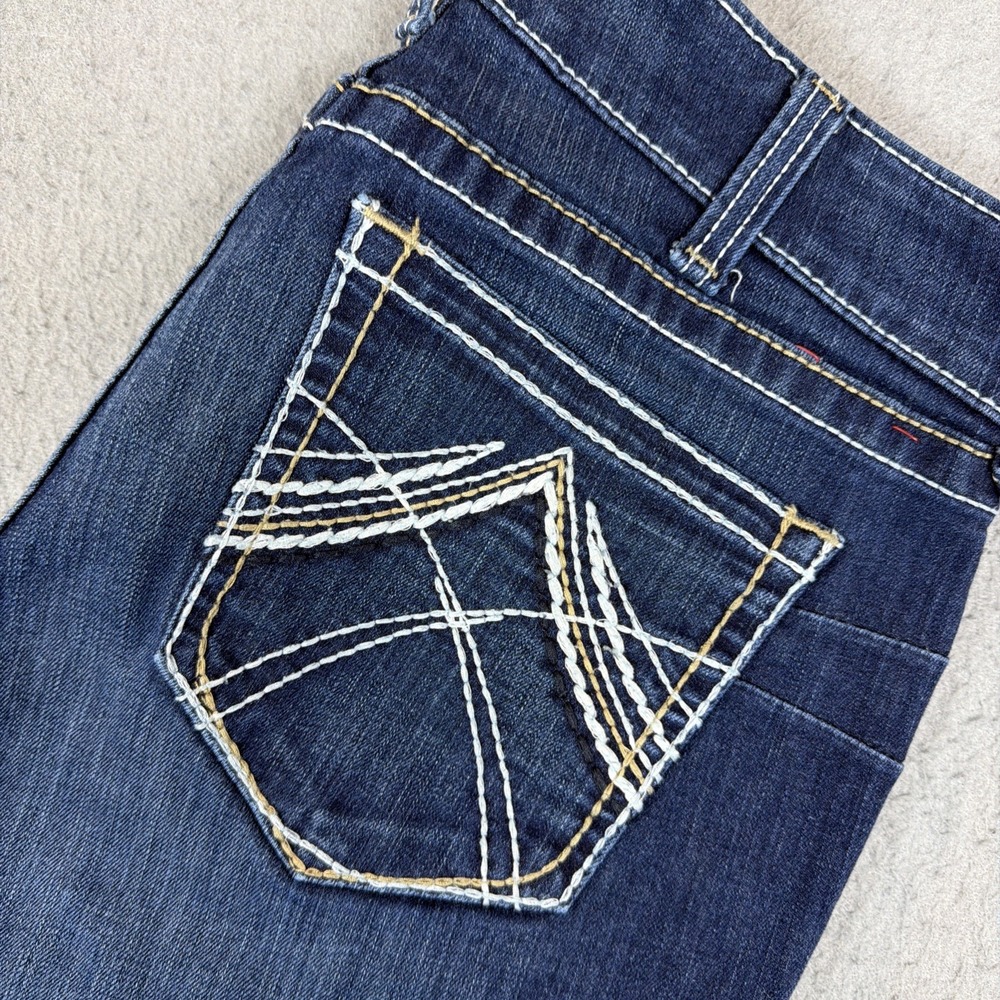 Ariat REAL Denim Women 31R Straight Leg Jeans Dark Wash Contrast Stitch Bootcut